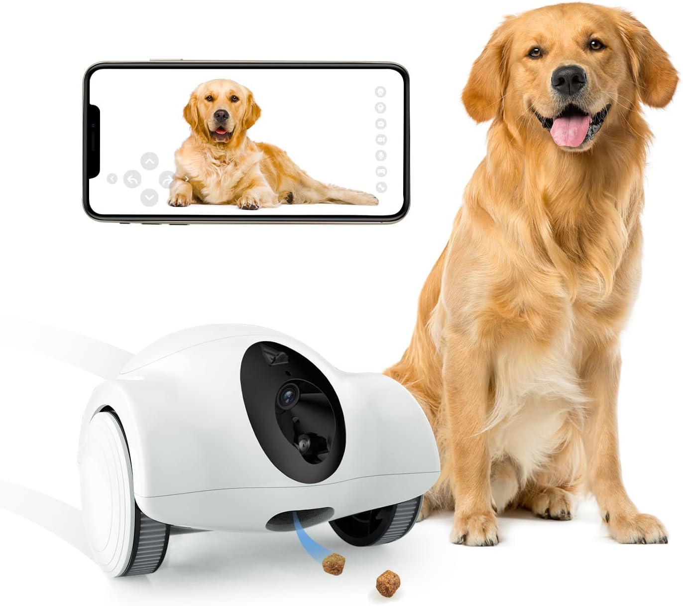 Smart Dog Camera with Treat Dispensing Function